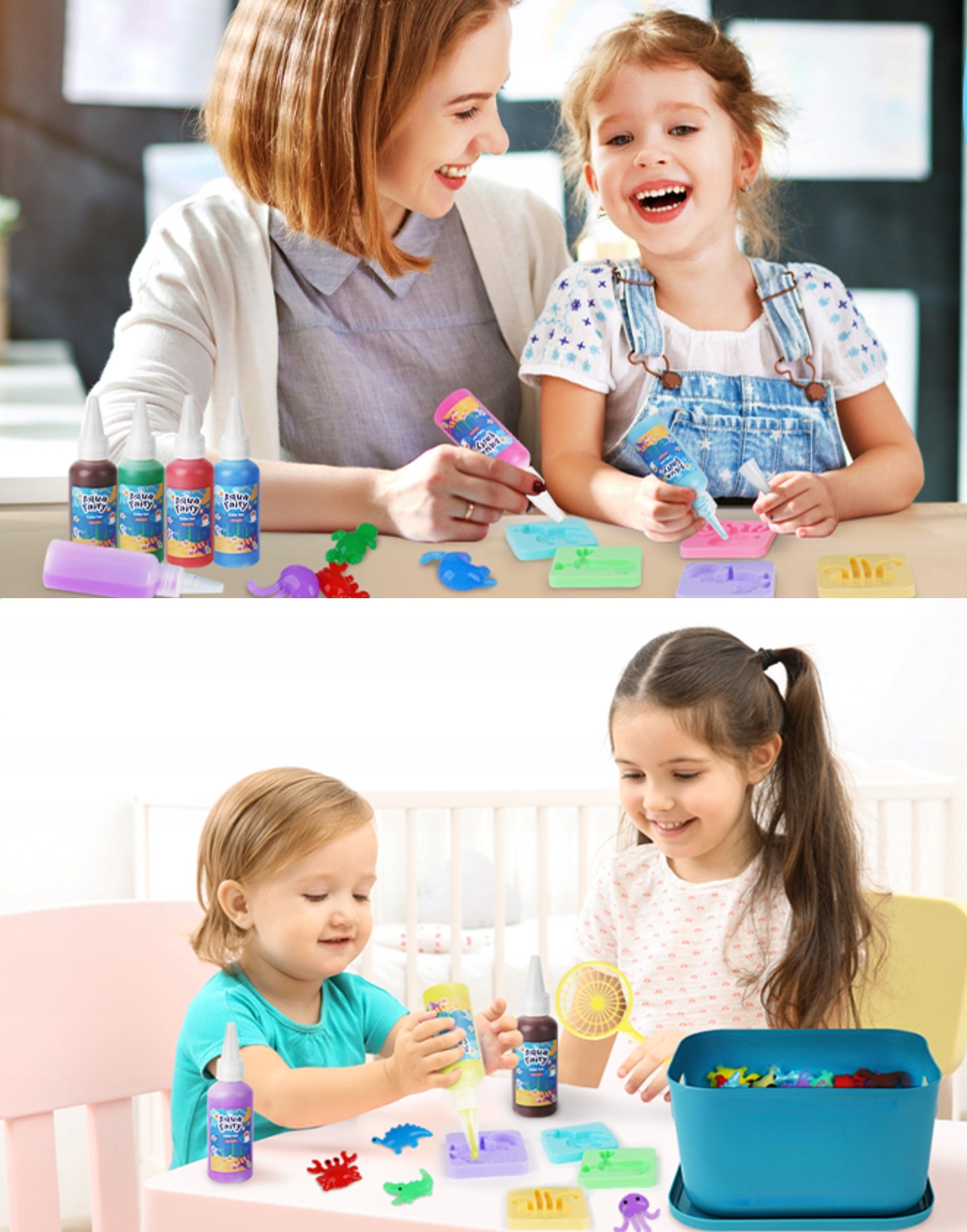 GEL FIGURINES 14 GELS 60 ml FOR WATER SET CREATIVE WATER TOY MOLDS FOR KIDS Packaging status original