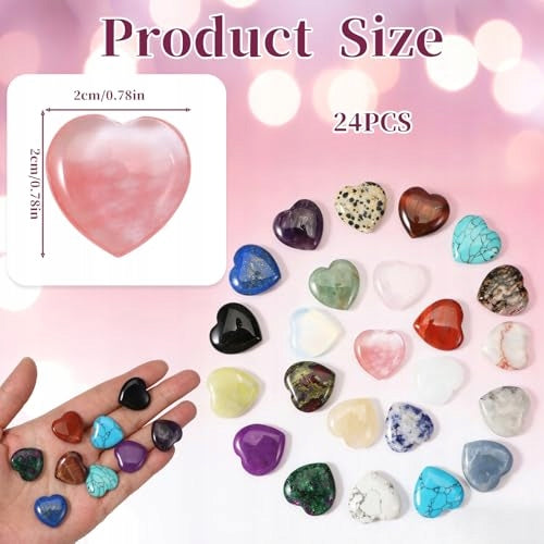 GEMSTONES HEART HEALING CRYSTALS GIFT FOR COUPLE Kind stone set