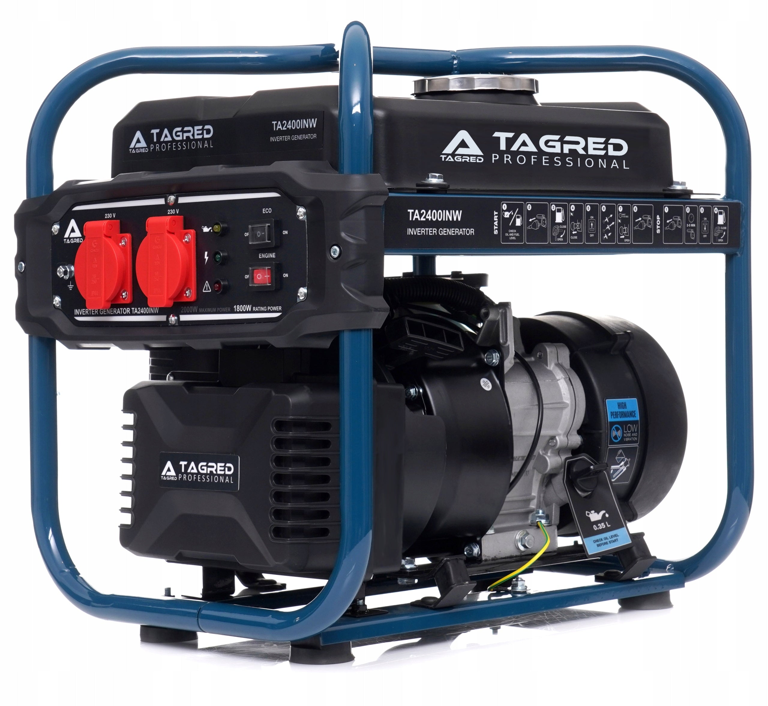 GENERATOR SET 2400W INVERTER 100% COPPER GENERATOR FOR MOTORHOME OIL Brand Tagred