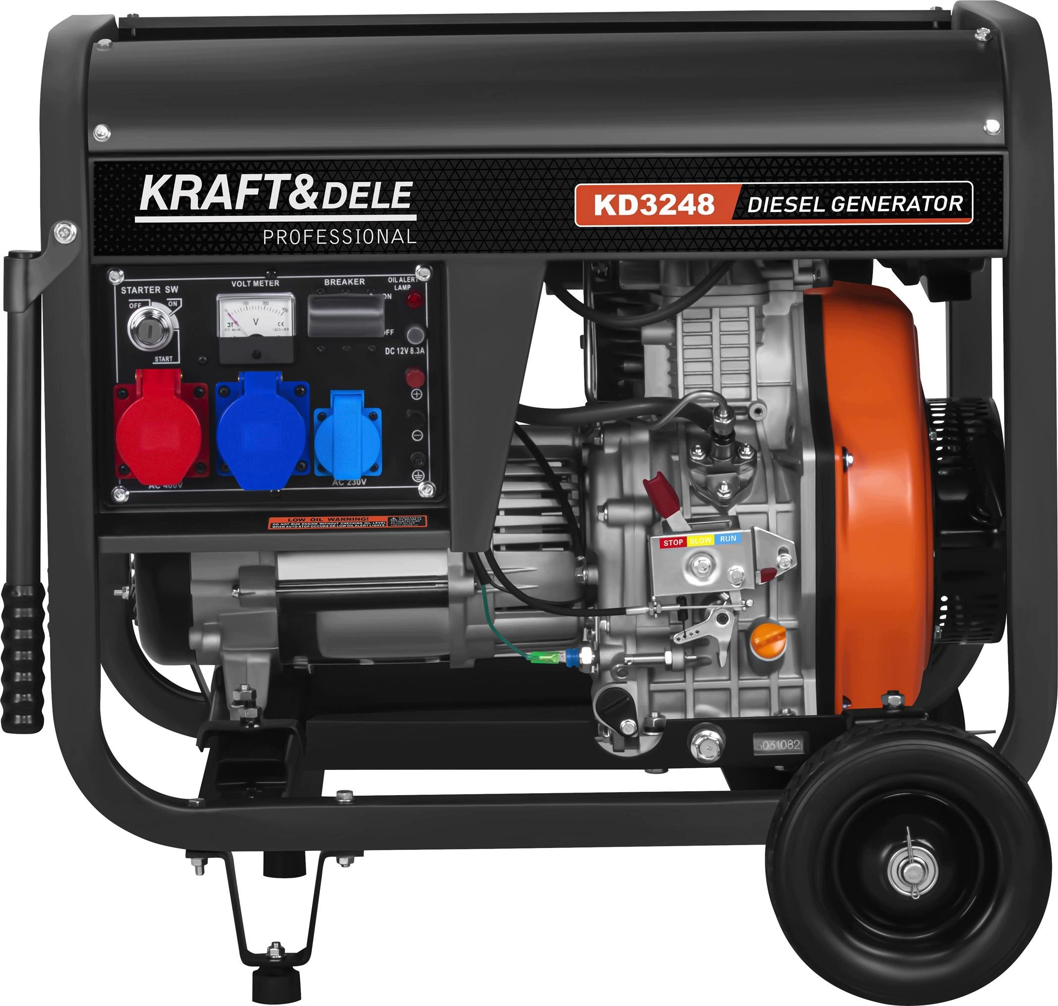 GENERATOR SET 3 PHASE KRAFT 7000W DIESEL 7KW 230V/400V * Manufacturer code KD3248