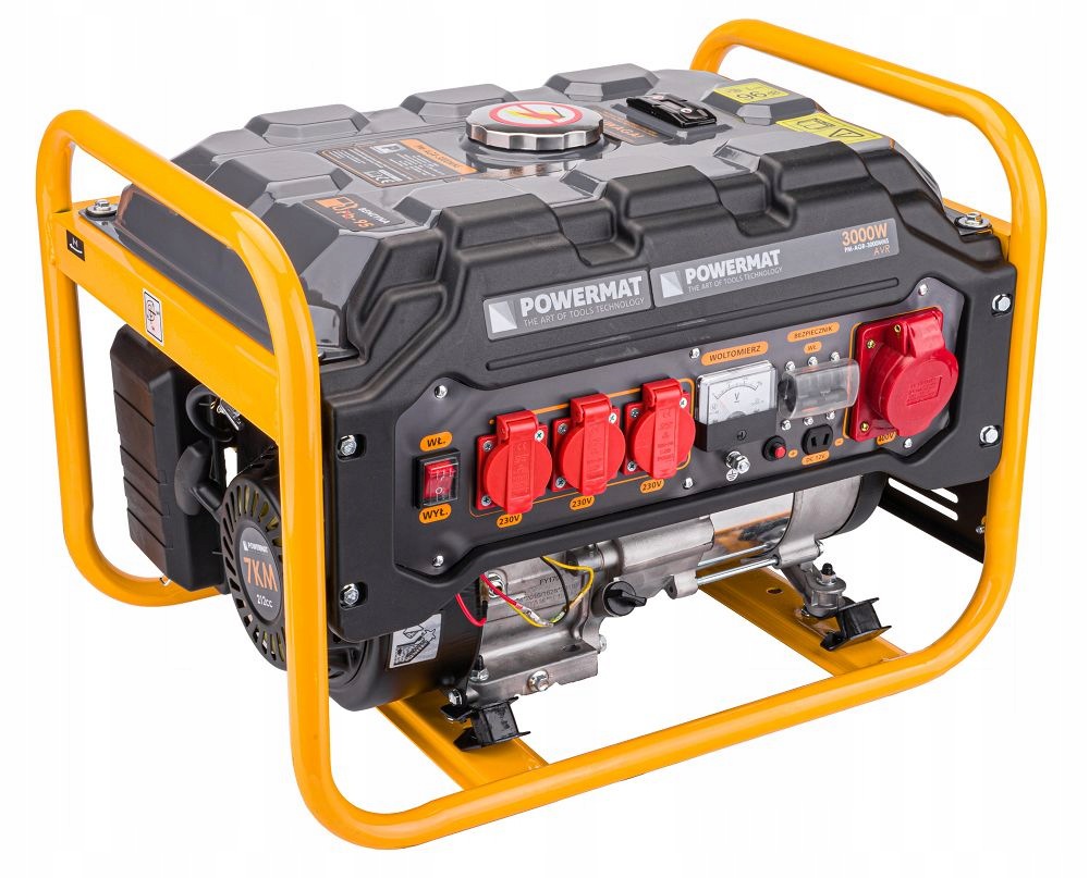 GENERATOR SET 3000W PETROL 230V 12V 400V 7 KM Manufacturer code PM-AGR-3000MNS / PM1194