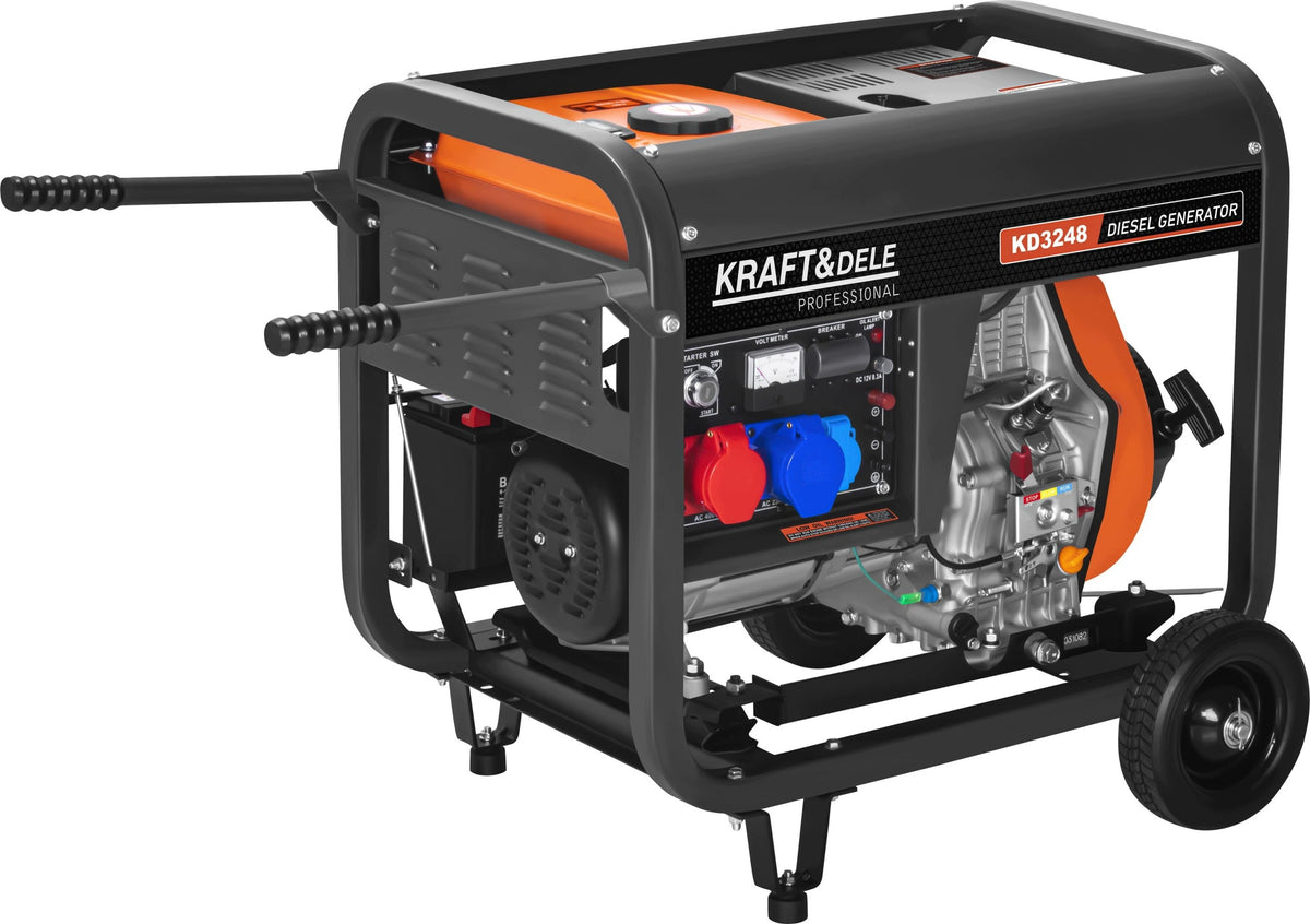 GENERATOR SET 3PHASE GENERATOR 7000W DIESEL 7KW 230V/400V COPPER Packaging status original