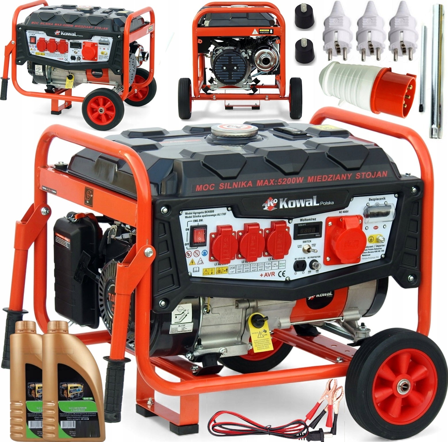 GENERATOR SET 5,2kW current AVR+ COPPER STATOR BLACKSMITH HOUR COUNTER
