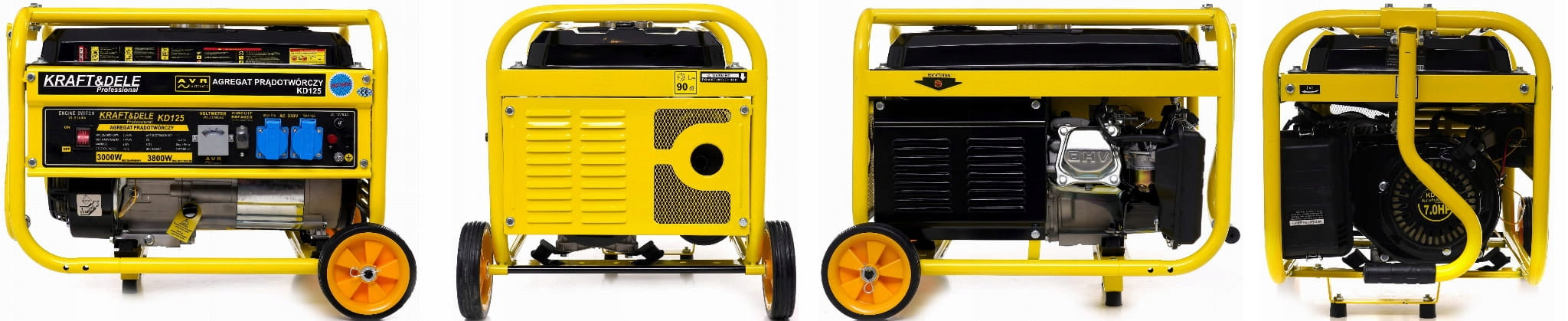 GENERATOR SET 7KM POWER GENERATOR 3800W 230V 4-STROKE 1-PHASE PETROL Manufacturer code KD125
