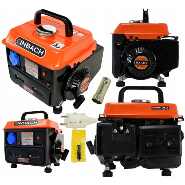 GENERATOR SET COMPACT GENERATOR 2HP PORTABLE PETROL 230V EINBAH