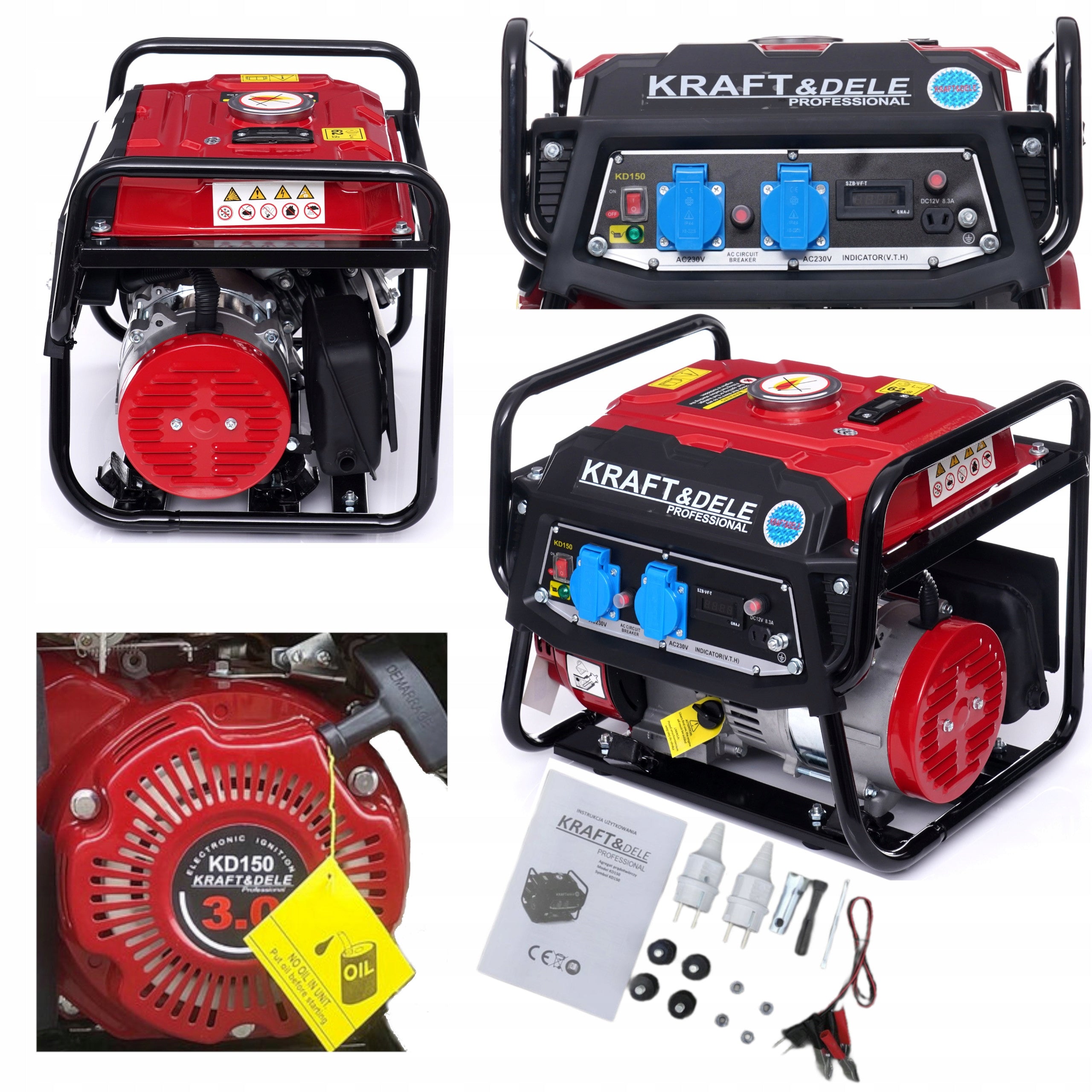 GENERATOR SET CURRENT GENERATOR 1500W 3KM SINGLE PHASE PETROL 230V