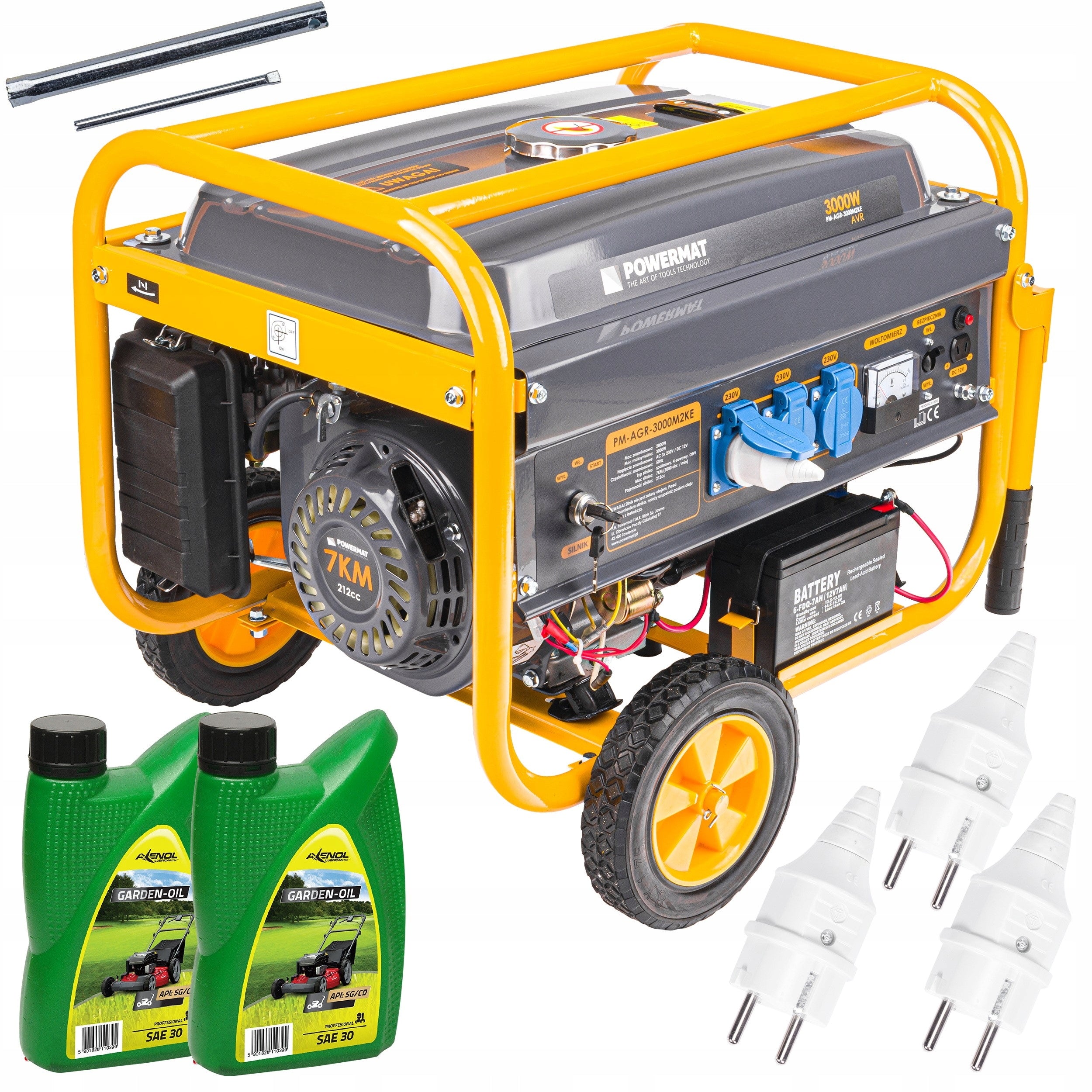 GENERATOR SET CURRENT GENERATOR 3000W 230V 12V STARTER WHEEL AVR