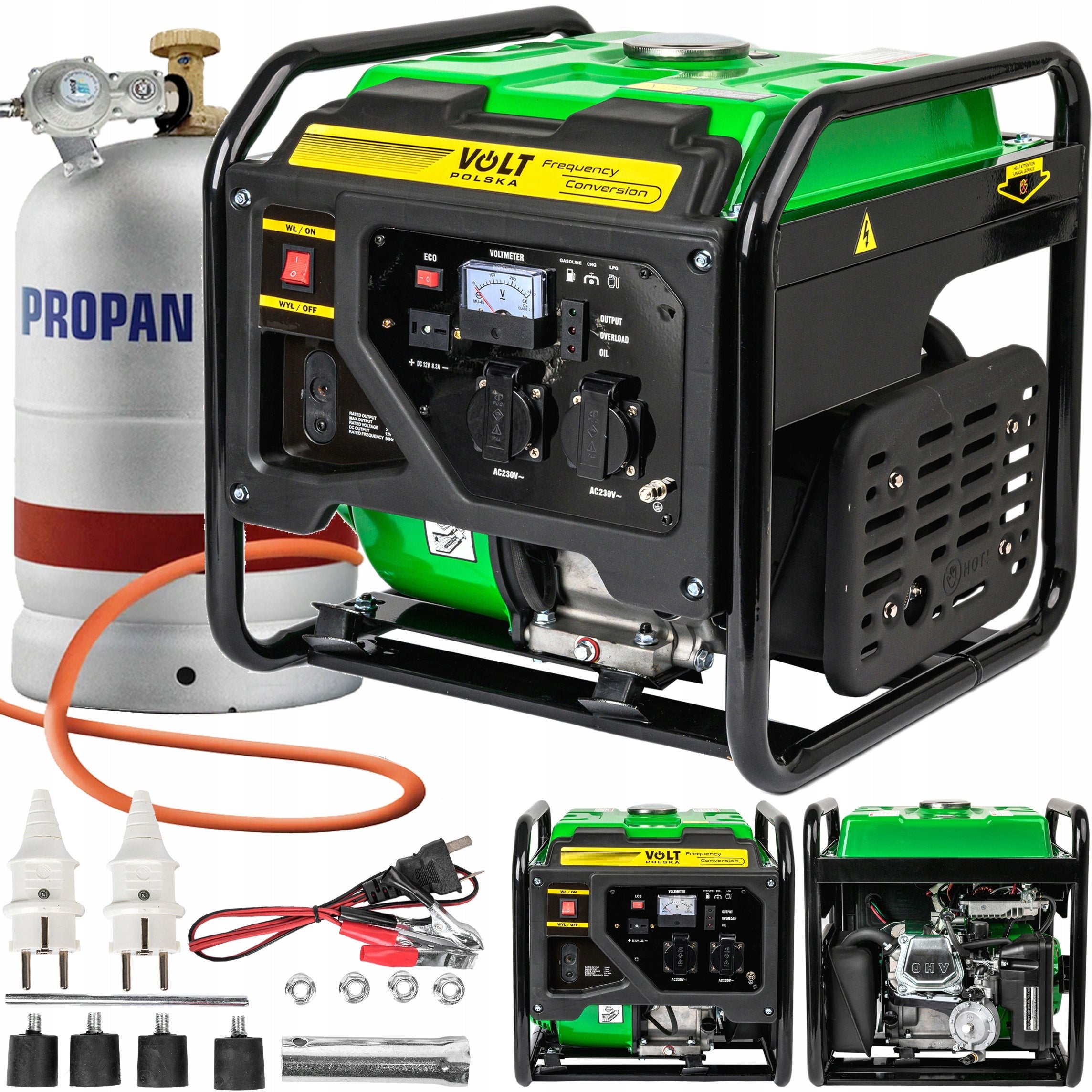 GENERATOR SET CURRENT GENERATOR HEX GEN DUAL FUEL LPG GAS 3500W 7KM