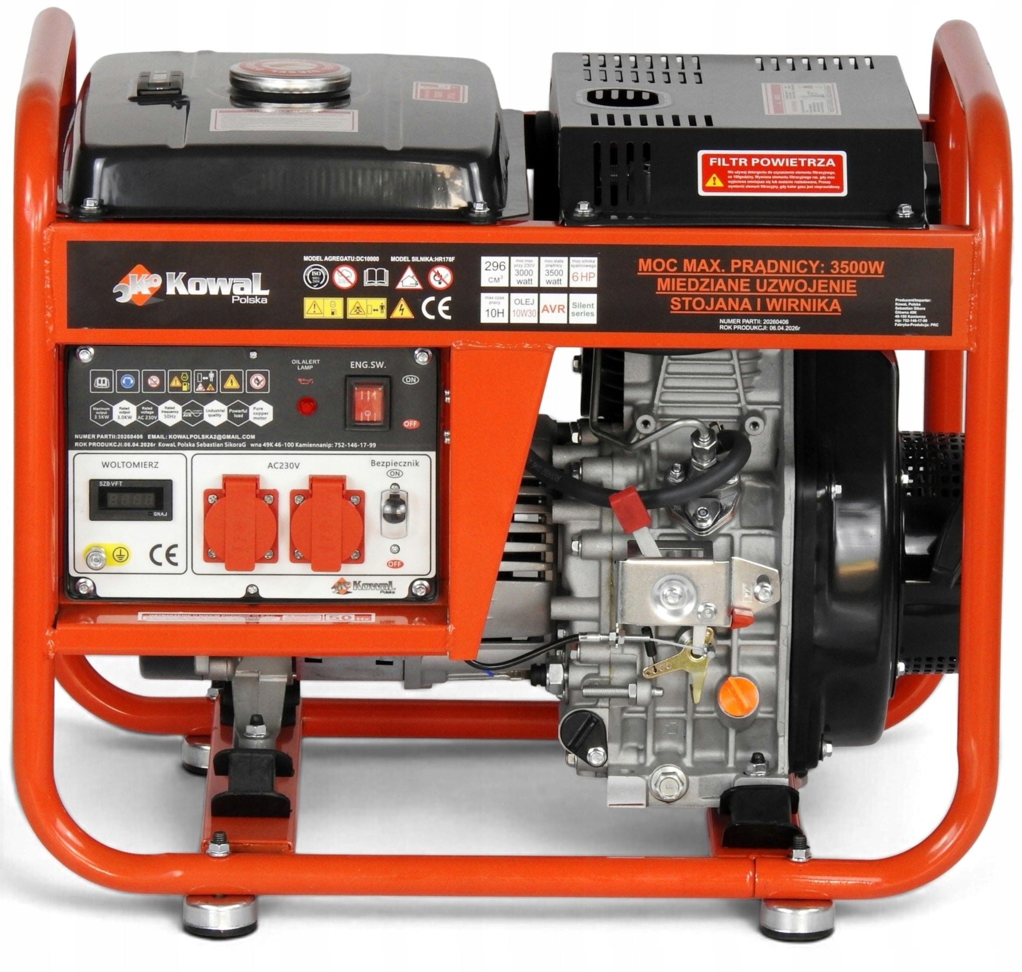 GENERATOR SET DIESEL 4KW blacksmith COPPER stator + rotor generator AVR+ Packaging status original