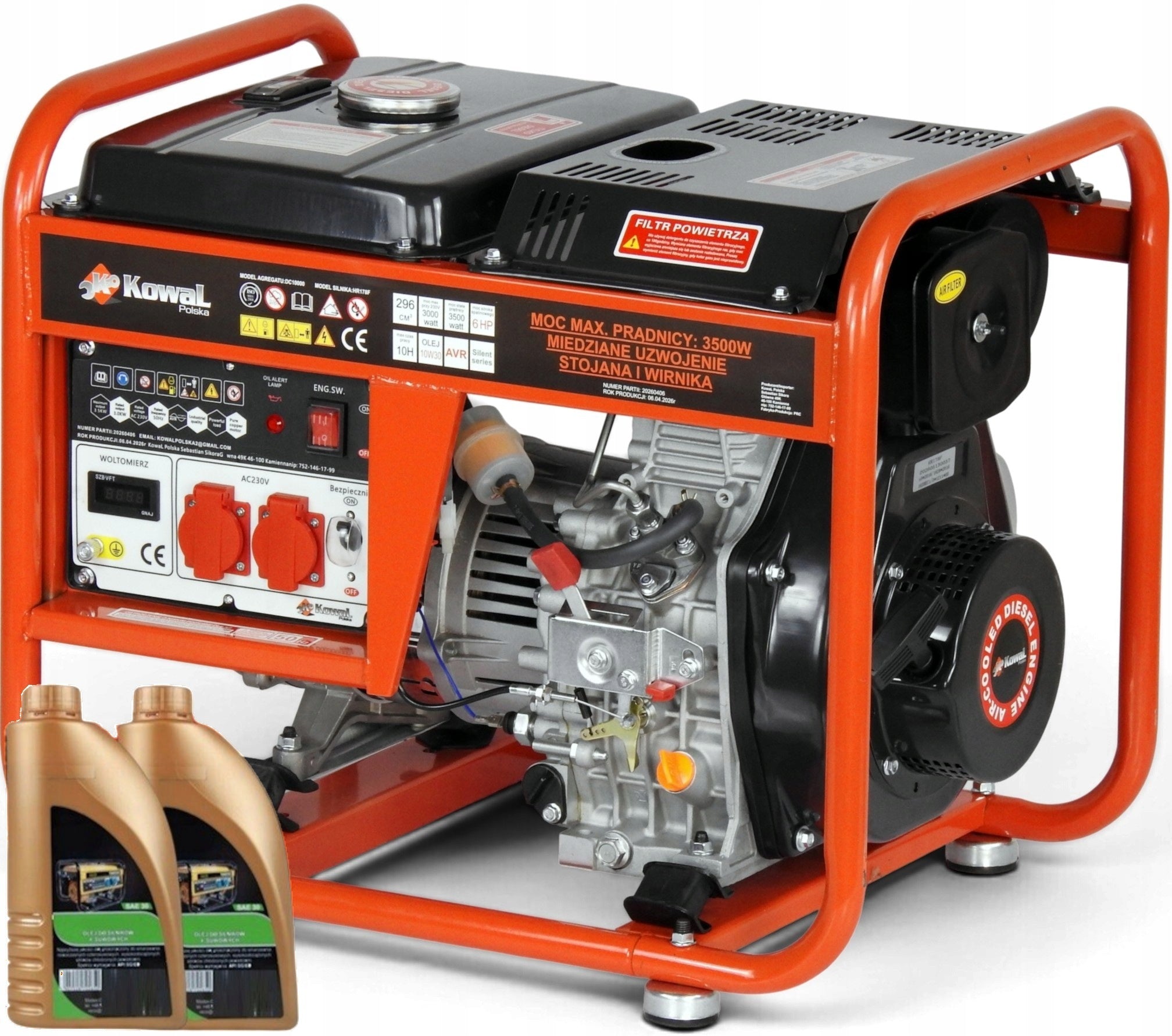 GENERATOR SET DIESEL 4KW blacksmith COPPER stator + rotor generator AVR+