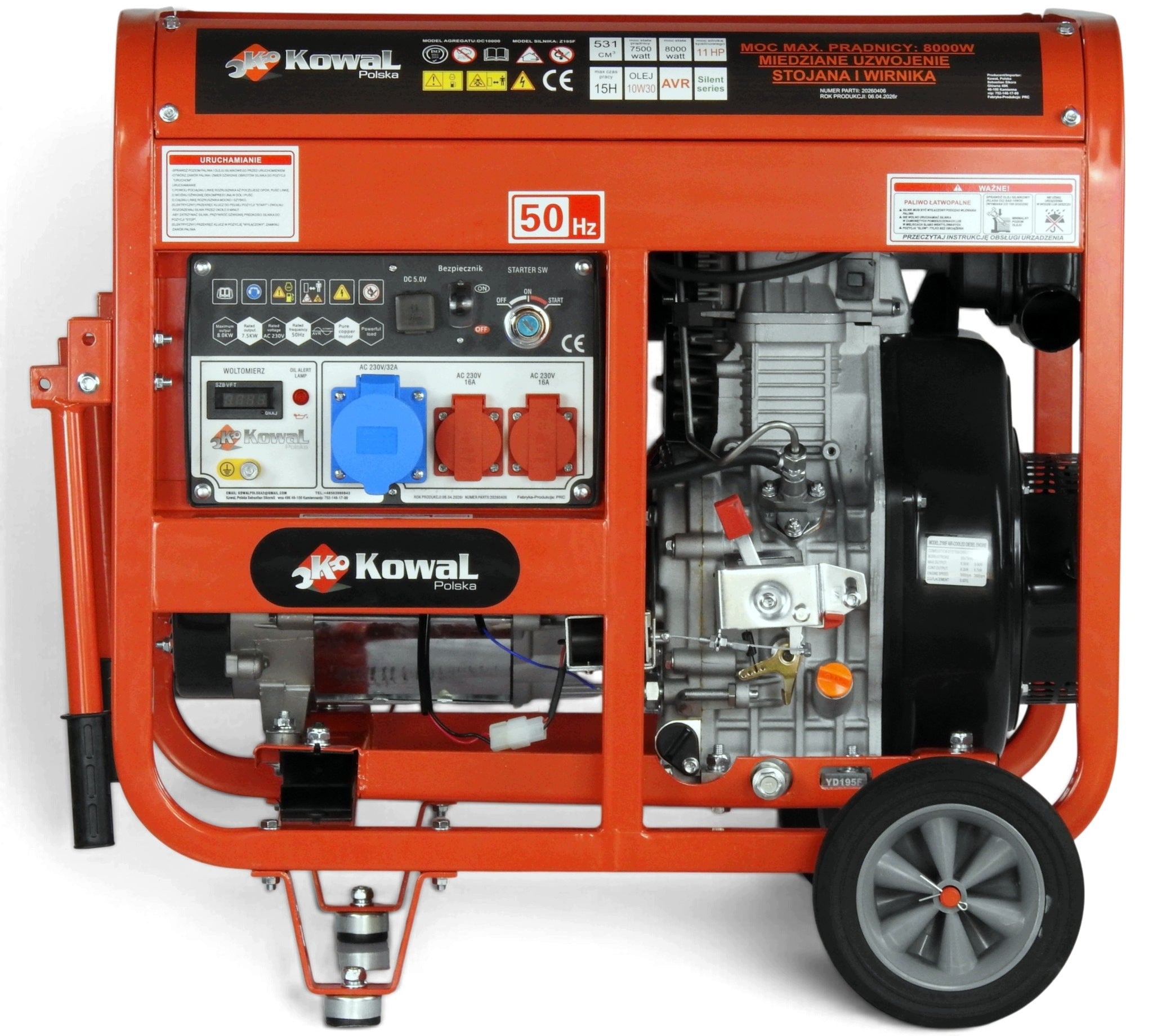 GENERATOR SET DIESEL 8KW blacksmith elstart COPPER GENERATOR generator AVR+ Packaging status original
