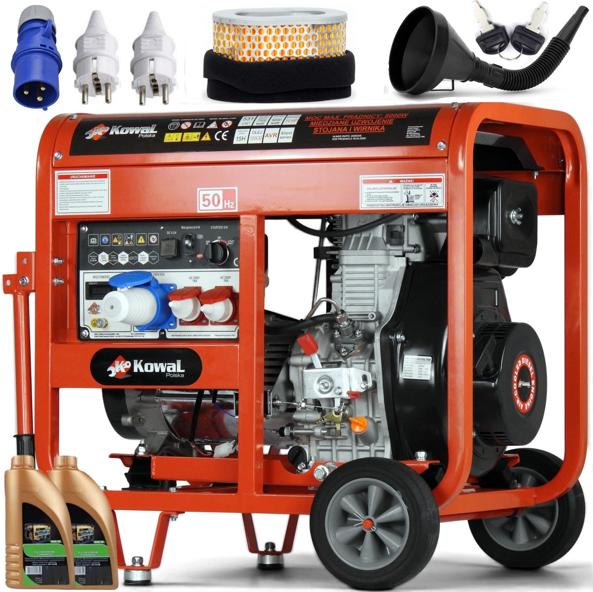 GENERATOR SET DIESEL 8KW blacksmith elstart COPPER GENERATOR generator AVR+