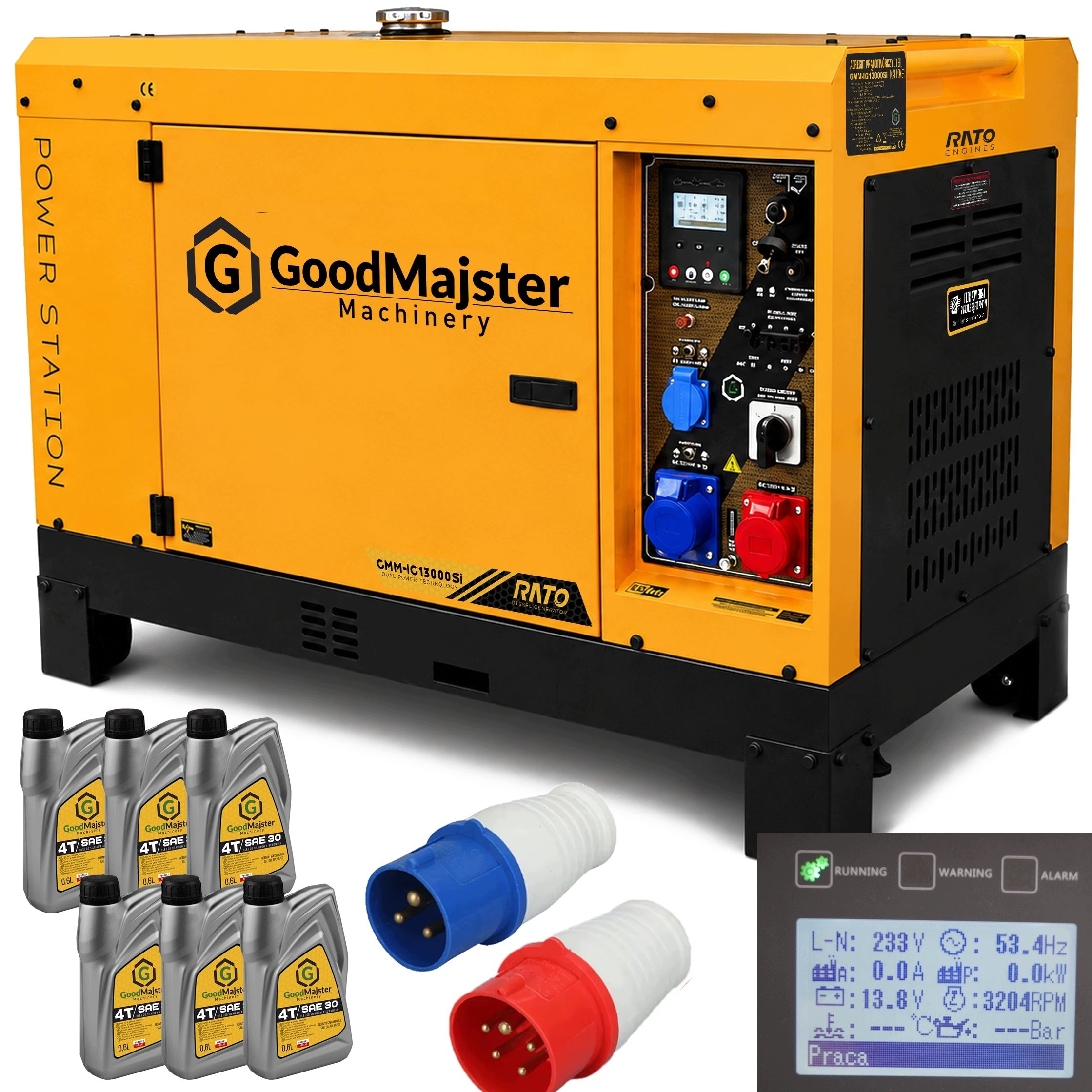 GENERATOR SET diesel 15kVA 13KW DUAL POWER 230/400V Connector ATS V2