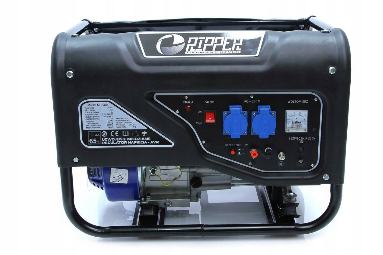 GENERATOR SET petrol CURRENT GENERATOR AVR 230V 3KW on copper Brand Ripper