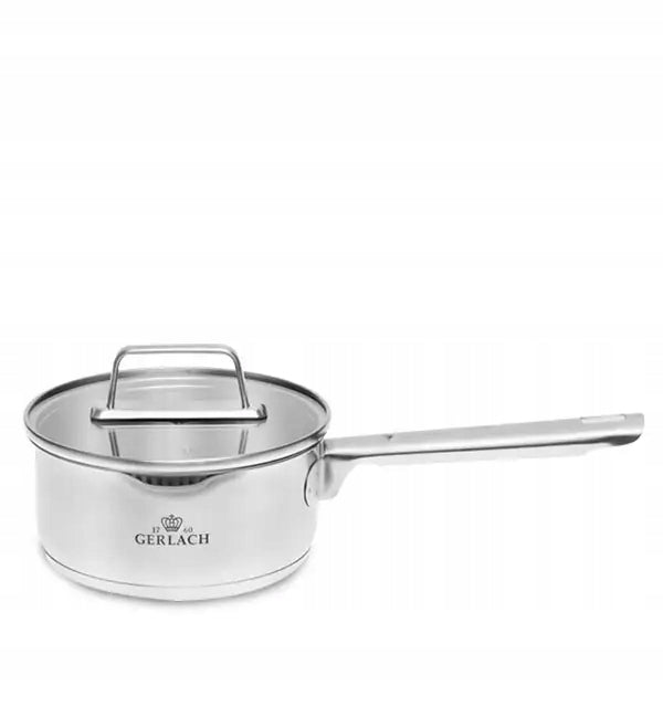 GERLACH AMBIENTE SAUCEPAN 1,5 L WITH LID FOR STRAINING 16 CM STEEL Brand Gerlach