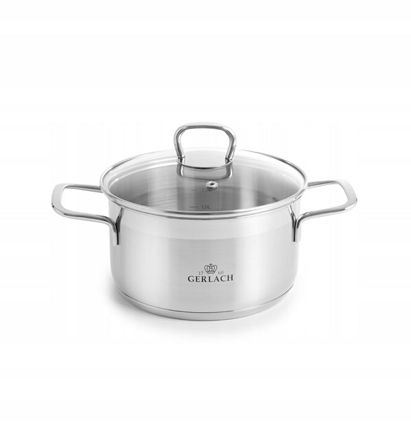 GERLACH BRAVA POT 2 L WITH LID 18 cm STAINLESS STEEL Brand Gerlach