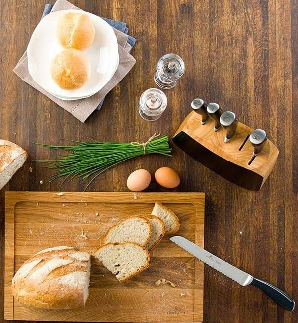 GERLACH LOFT KNIVES SET OF 5 KNIVES IN WOODEN BLOCK ERGONOMIC 6 EL Manufacturer code 981