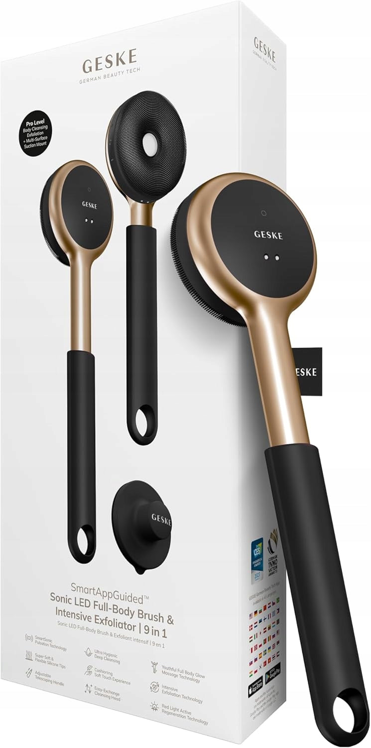 GESKE LED Sonic Full-Body Brush Exfoliation Massage Skin Renewal