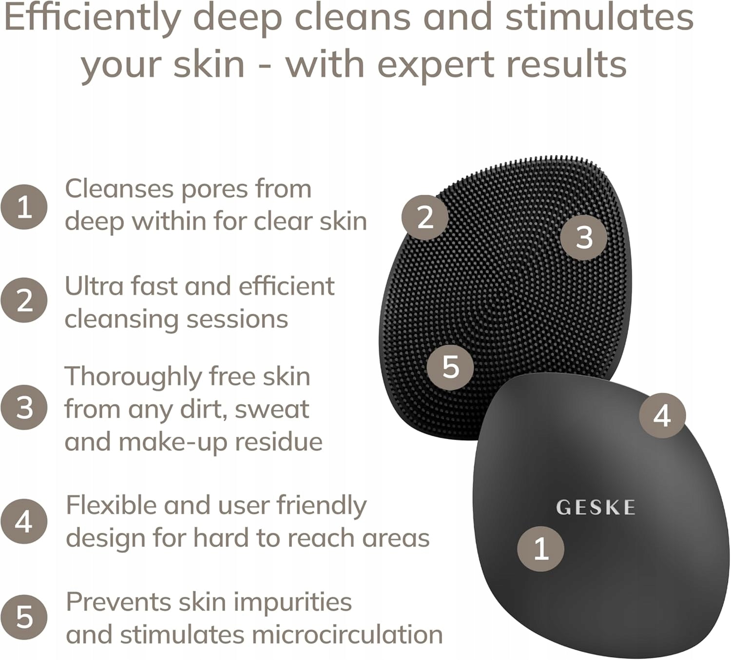 GESKE SmartAppGuided 4 in 1 Face Brush Professional Cleansing Brand Geske
