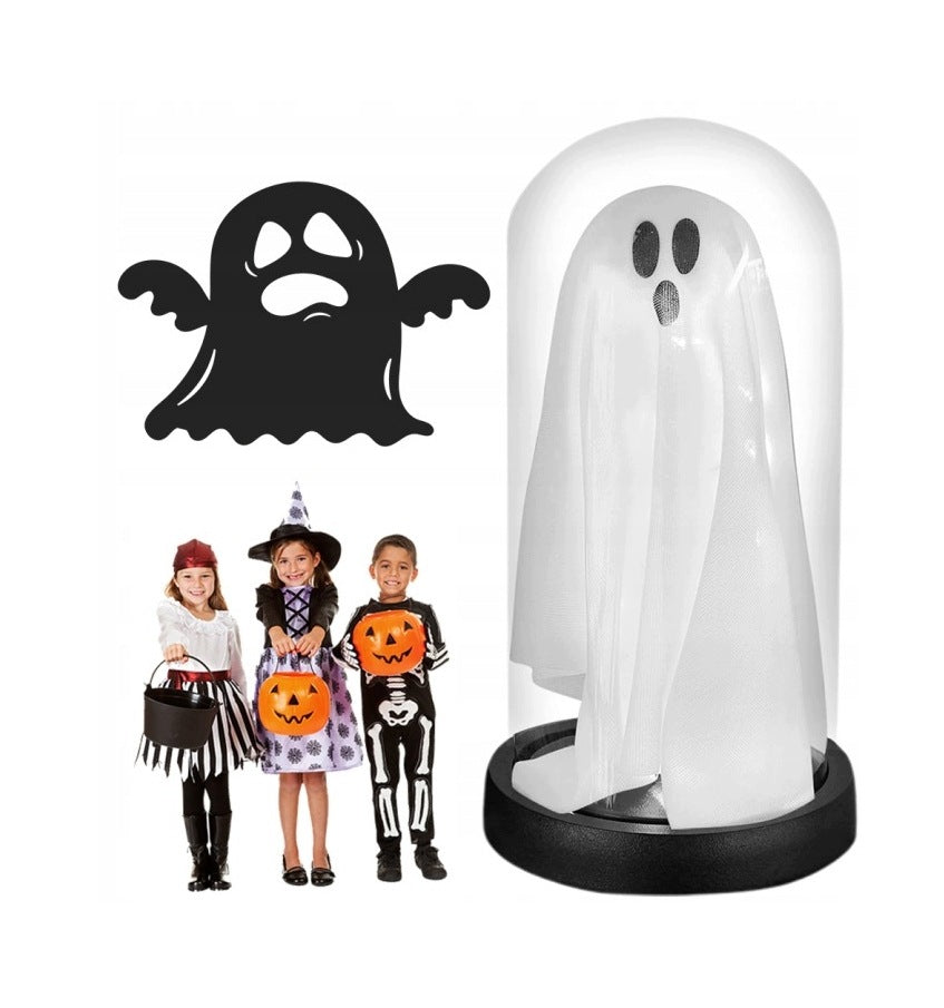 GHOST IN GLASS LED NIGHT LAMP HALLOWEEN DECORATION HANDMADE