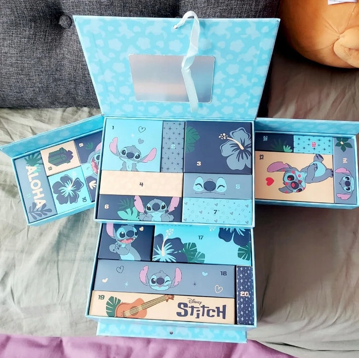 GIFT SANTA CLAUS CHILDREN STICH FIGURINES ADVENT CALENDAR ANGEL LILO STITCH