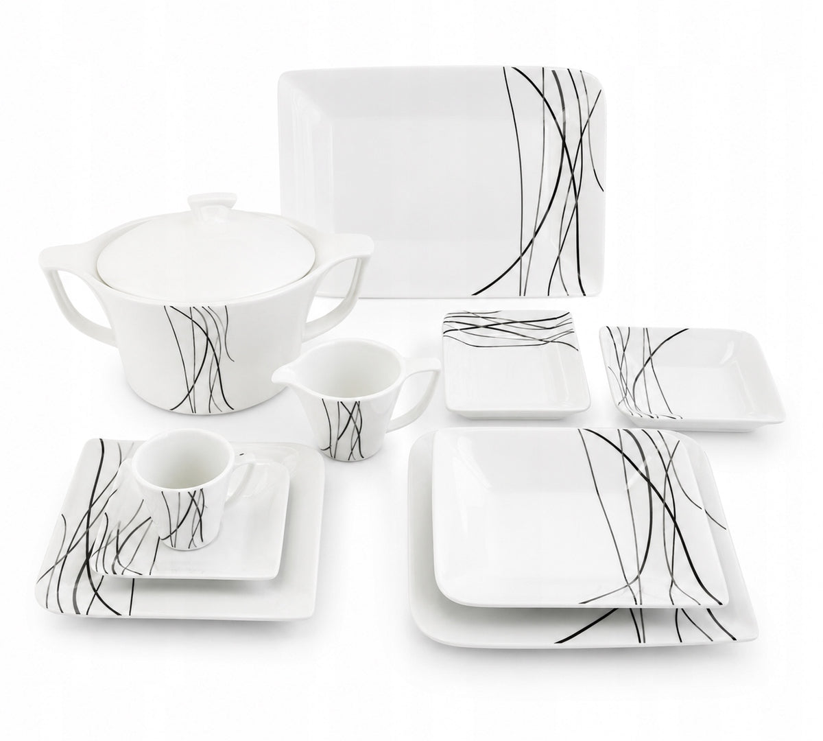 GINA EVOLUTION Dinner and coffee service 30 el for 6 people Bogucice