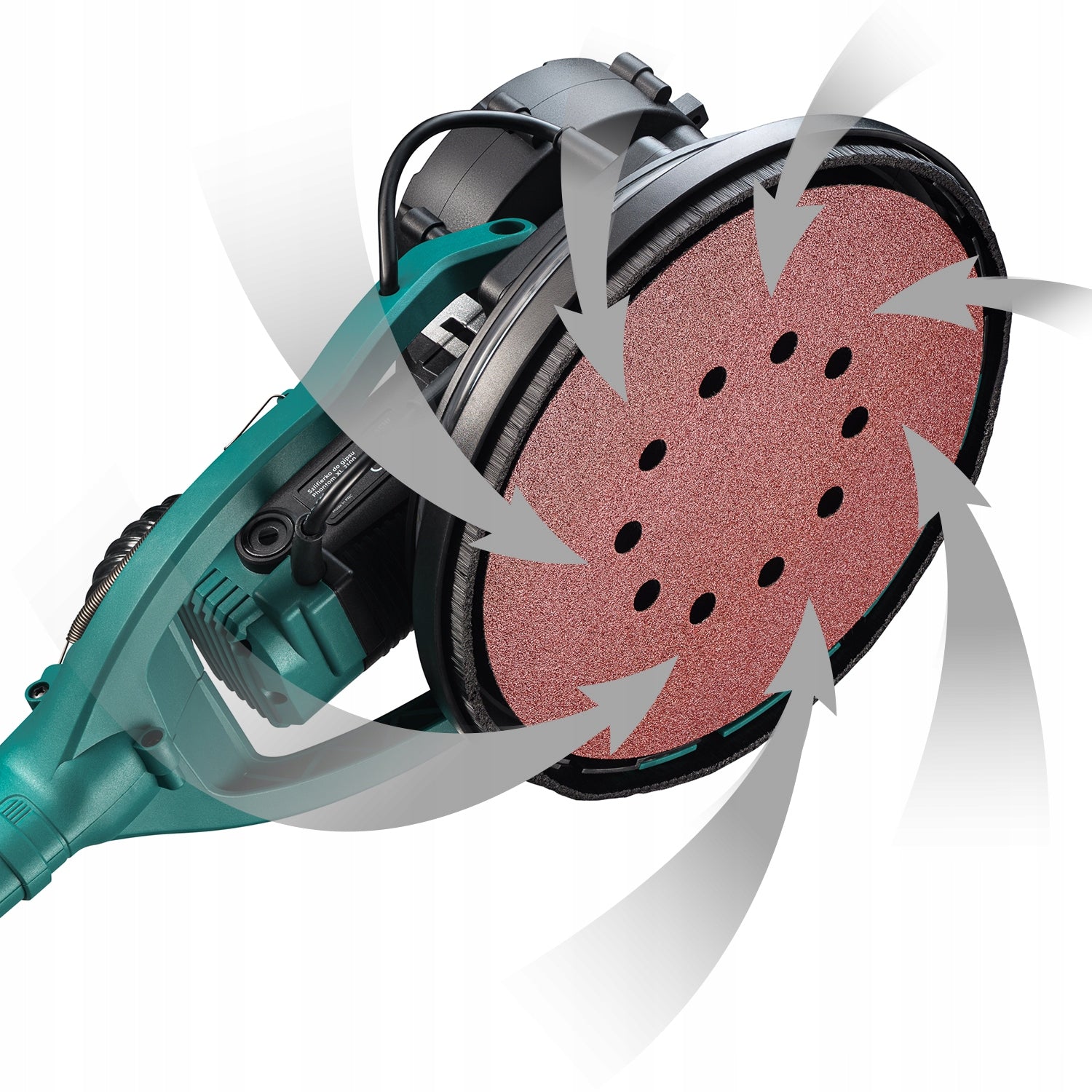 GIRAFFE SANDER FOR PLASTERING PLASTER WALLS 220cm LED + PAPER x35 Maximum power 2000 W