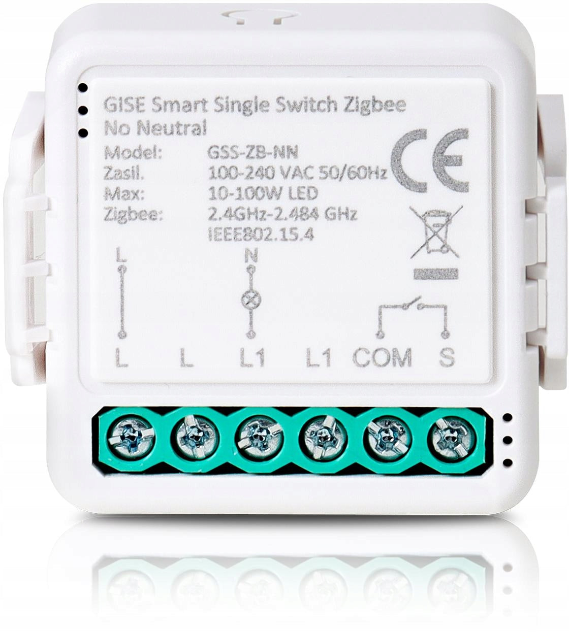 GISE Smart Single relay module (without N) Zigbee | Tuya | GSS-ZB-NN