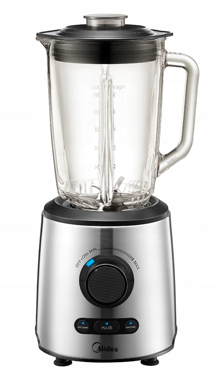 GLASS CUP BLENDER MIDEA 1.5L SPEED CONTROL 3 POWERFUL MODES Packaging status original