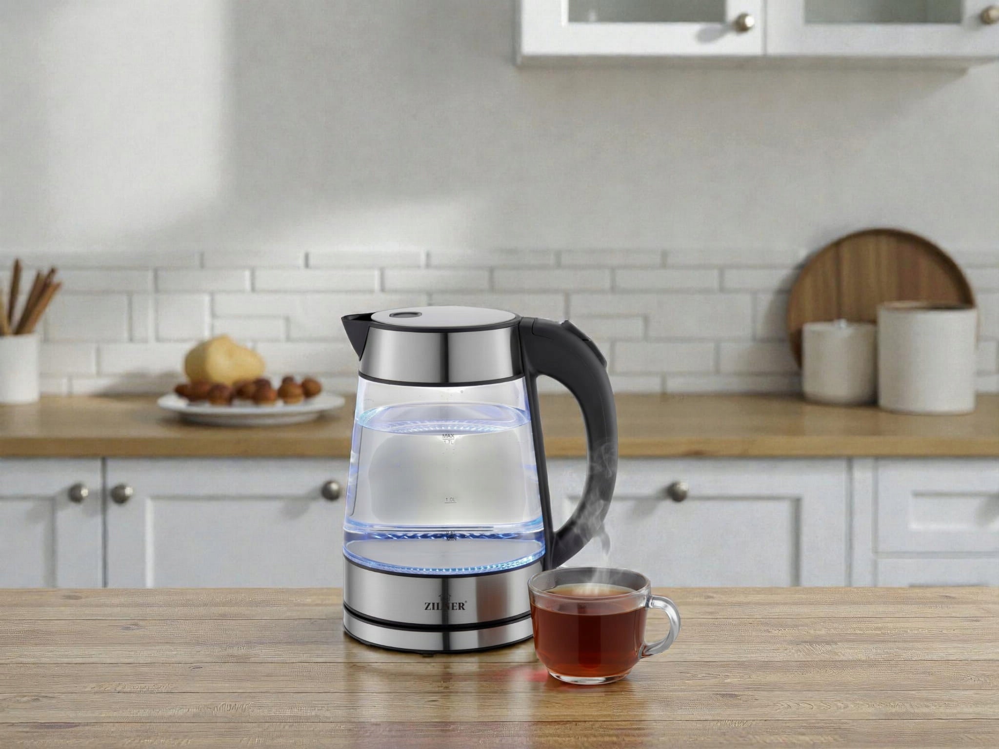 GLASS ELECTRIC KETTLE 1,7L WITH WIRELESS ROTARY 360° 1850-2200 W Manufacturer code 145/Z