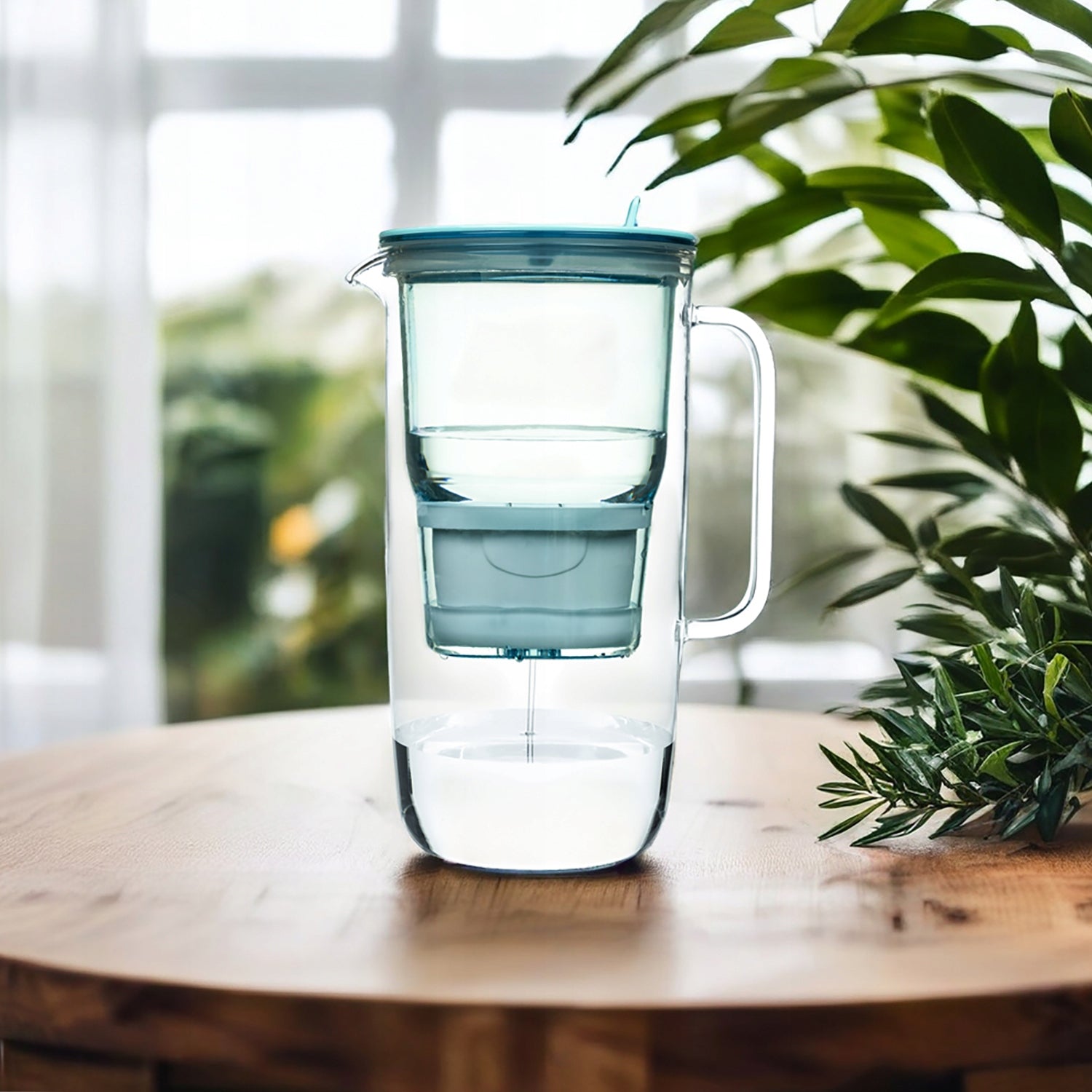 GLASS FILTER JUG ETUDE BLUE AQUALOGIS + CARTRIDGE 2.9L Dominant color clear