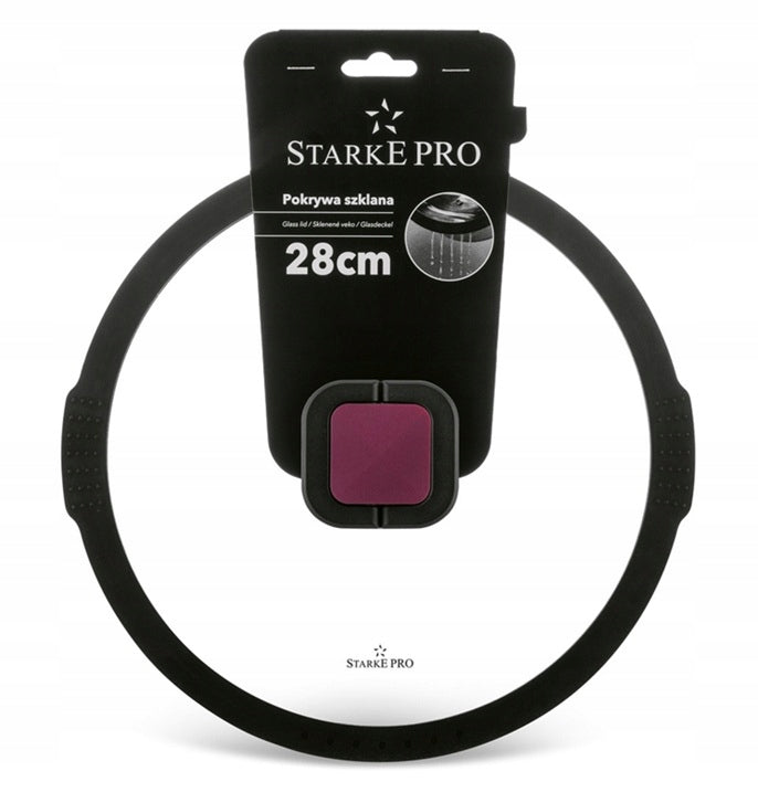 GLASS LID Starke Pro 28 cm Silicone Black for pots and pans Manufacturer code 5903313461955