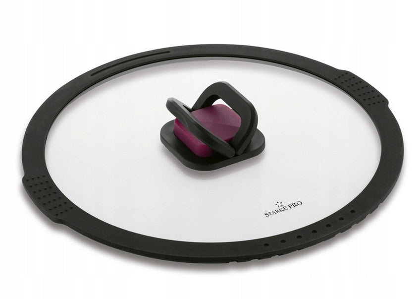 GLASS LID Starke Pro 28 cm Silicone Black for pots and pans