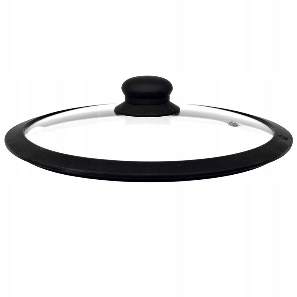 GLASS LID WITH SILICONE EDGE AND KNOB 28CM