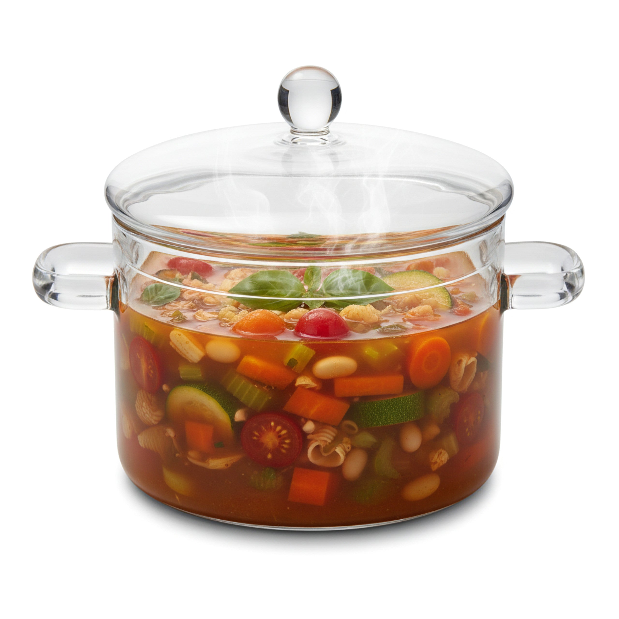 GLASS POT WITH LID broth saucepan 1,9 L 1900ml 9765 Manufacturer code HTID9765