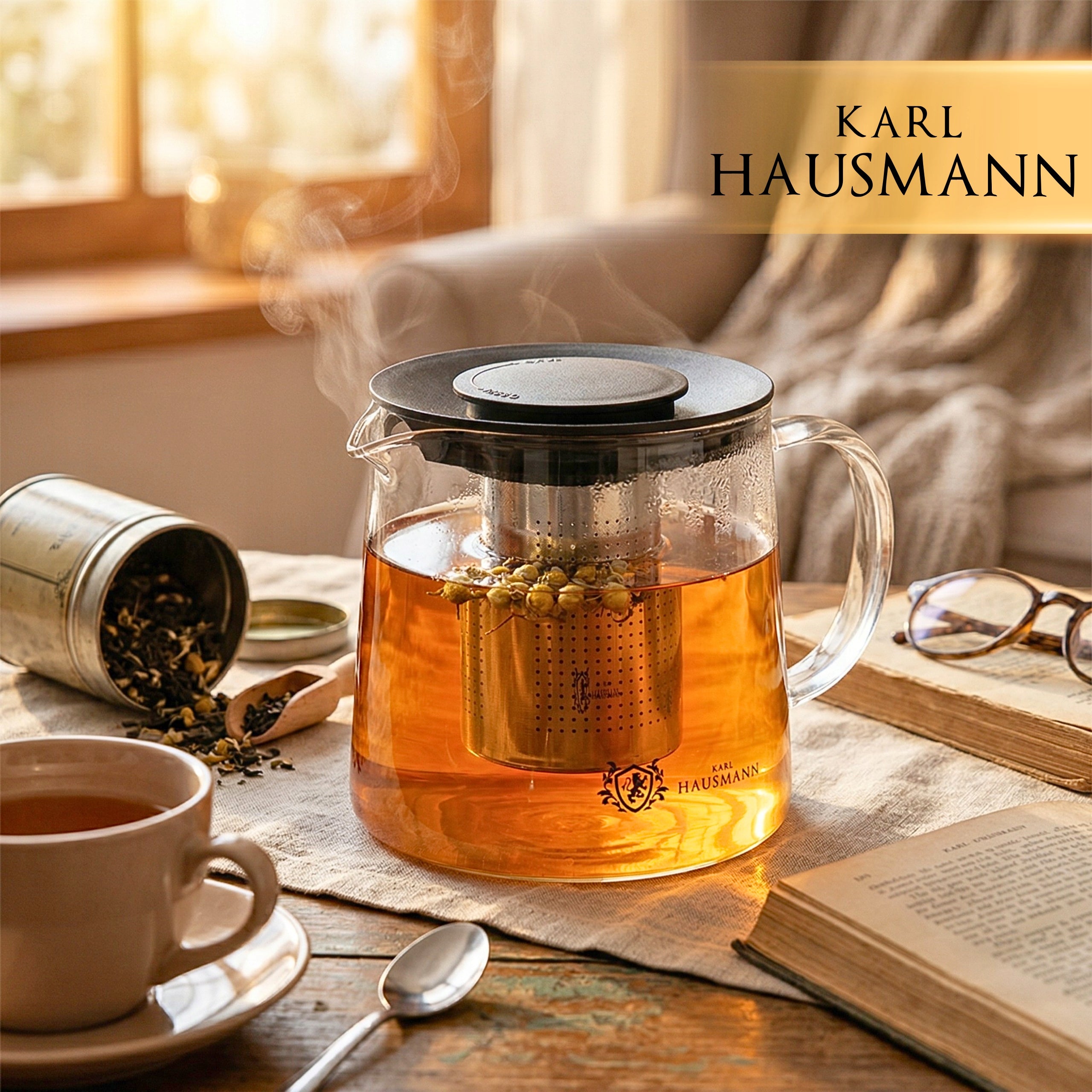 GLASS TEA POT OF COFFEE HERBS WITH INFUSER 1,5L HEAT RESISTANT TO GAS Manufacturer code dzbanek filtrujacy szklany dzbanek żaroodporn