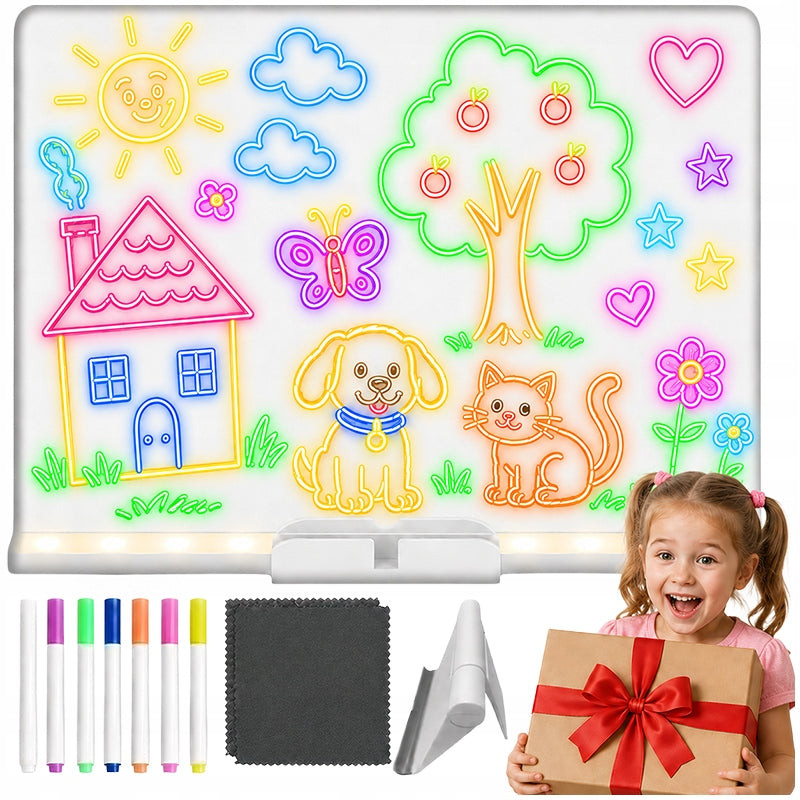 GLOWING BOARD LIGHT DRAWING TABLET FOR KIDS LED ERASABLE 3D