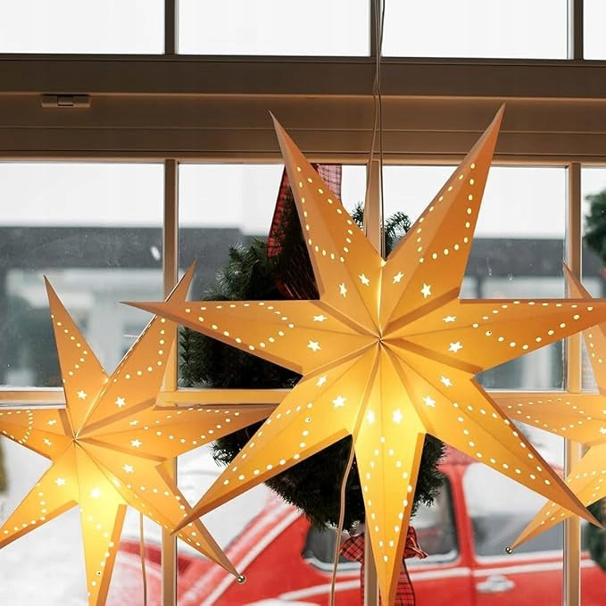 GLOWING STAR HANGING DECORATION CHRISTMAS 75 CM LED WHITE SALCAR Manufacturer code 921066