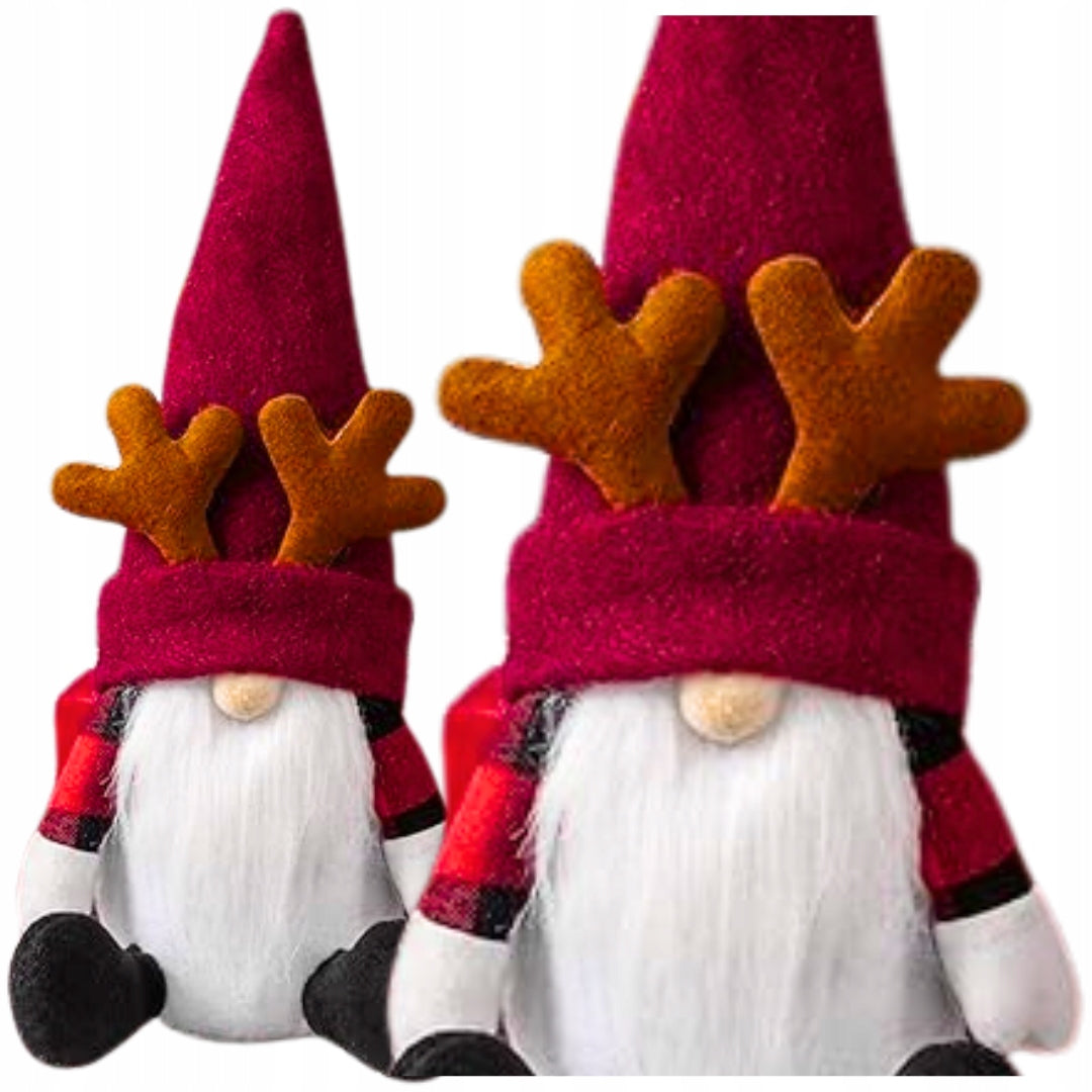 GNOME CHRISTMAS SANTA CLAUS Sitting with beard GIFT FOR CHRISTMAS