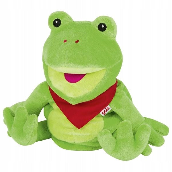 GOKI PLUSH PUPPET HAND PUPPET THEATRE PLUSH FROG Color green