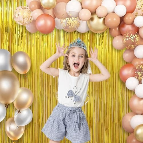 GOLD LAMET CURTAIN 2 PIECES PARTY CURTAIN SERPENTINE FOR KITCHEN Brand no brand