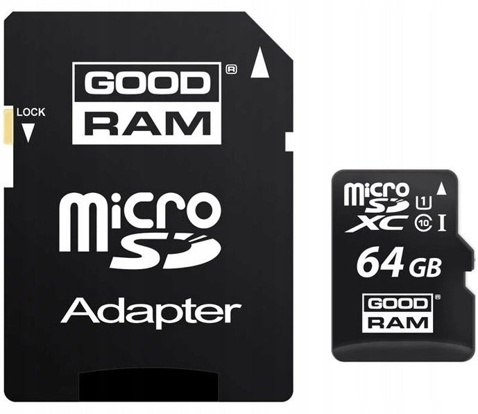 GOODRAM MEMORY CARD 64GB MICRO SD XC CLASS 10 Packaging status original