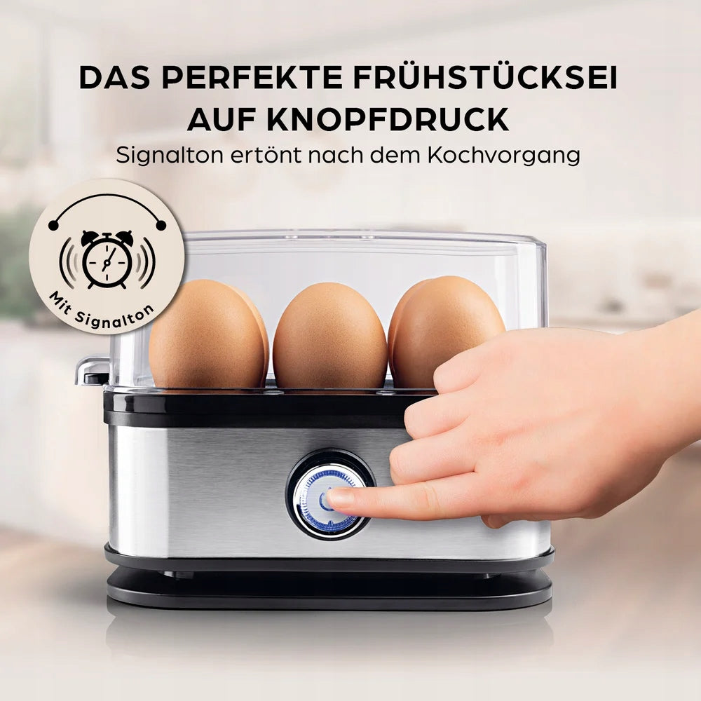 GOURMETmaxx Egg cooker for 6 eggs, 400 W, stainless steel... Brand Gourmetmaxx