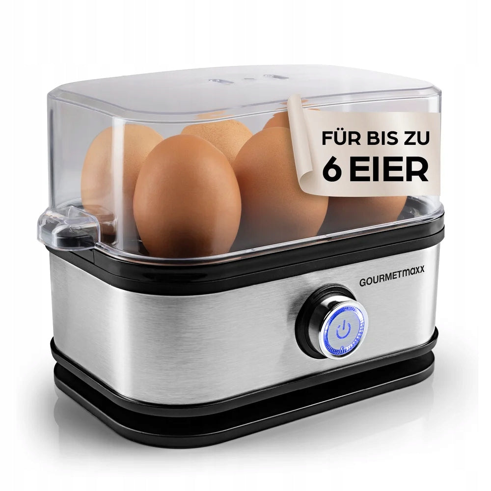 GOURMETmaxx Egg cooker for 6 eggs, 400 W, stainless steel...