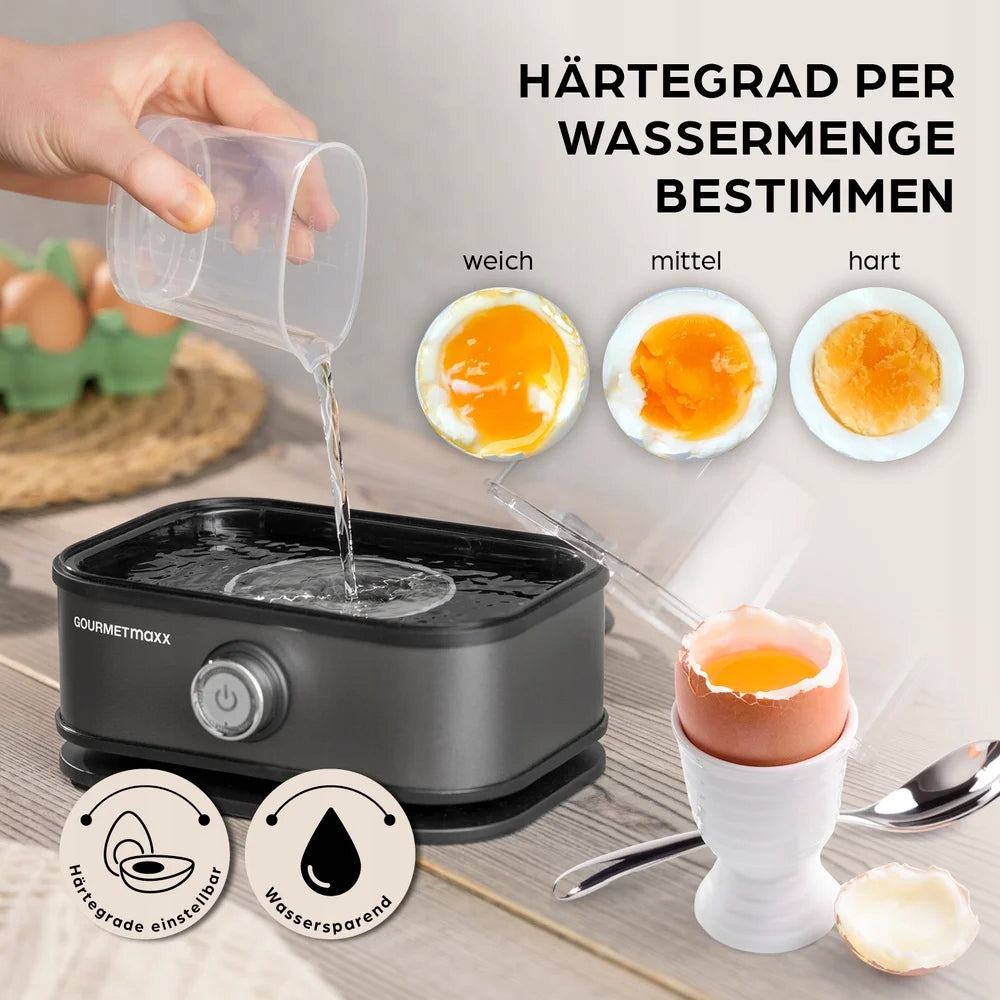 GOURMETmaxx egg cooker for 6 eggs 400 W anthracite Dominant color gray