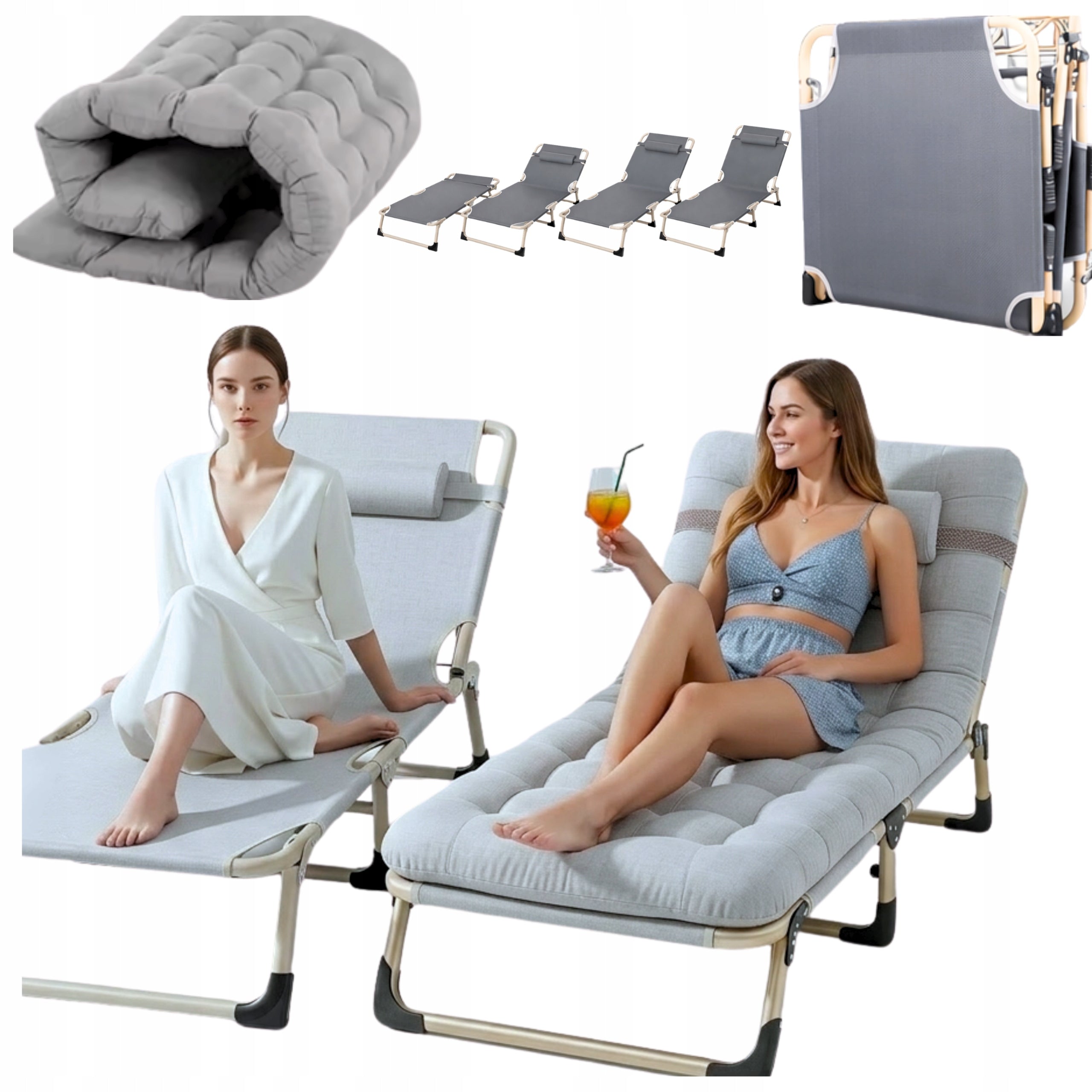 GP BRAND GPB-150 folding travel bed with mattress and pillow 150 kg Manufacturer code Łóżko turystyczne GP BRAND GPB-150