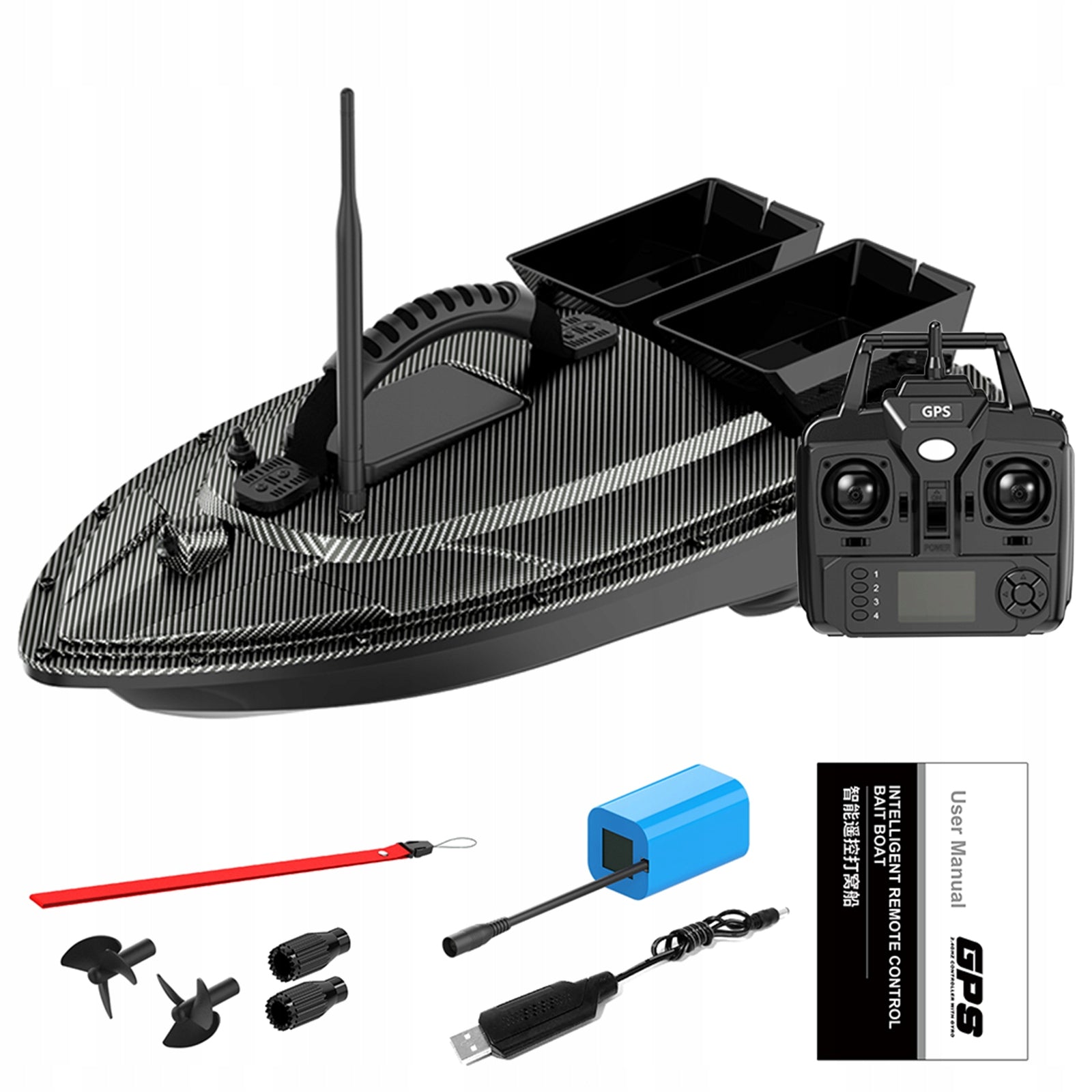 GPS BAIT BOAT V070 400M-500M Positioning at 40 points 12000mah Manufacturer code 770913375549