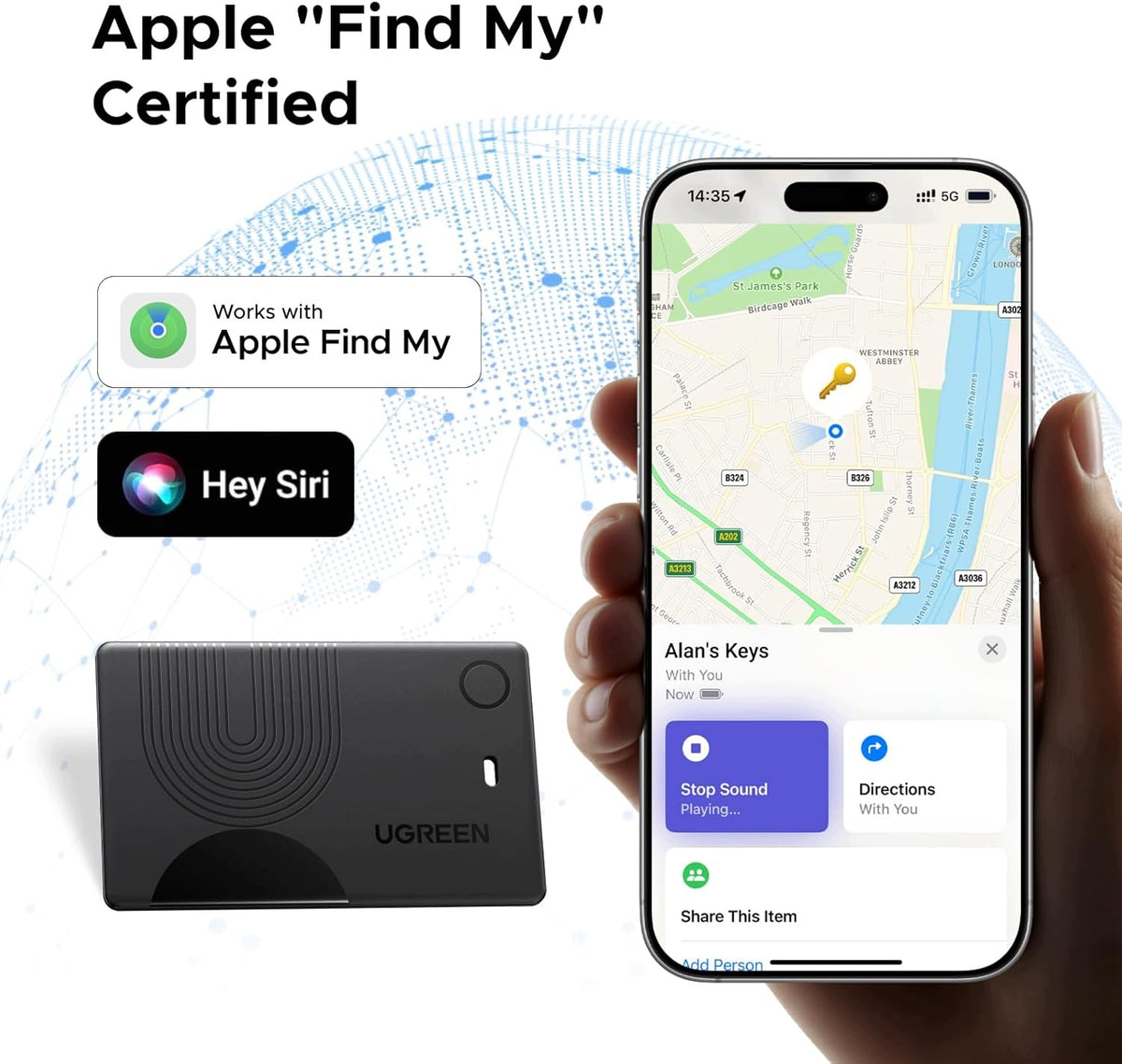 GPS Locator Ugreen FineTrack Slim Model FineTrack Slim