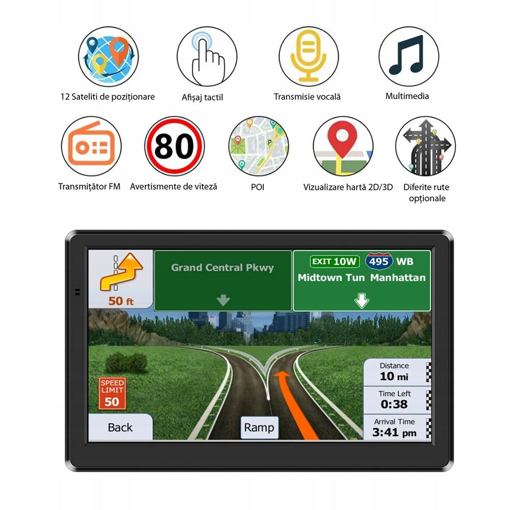 GPS Navigator 7010 7-inch with Touch Screen, 16GB Memory, 256MB Cache, Resolution Brand no brand