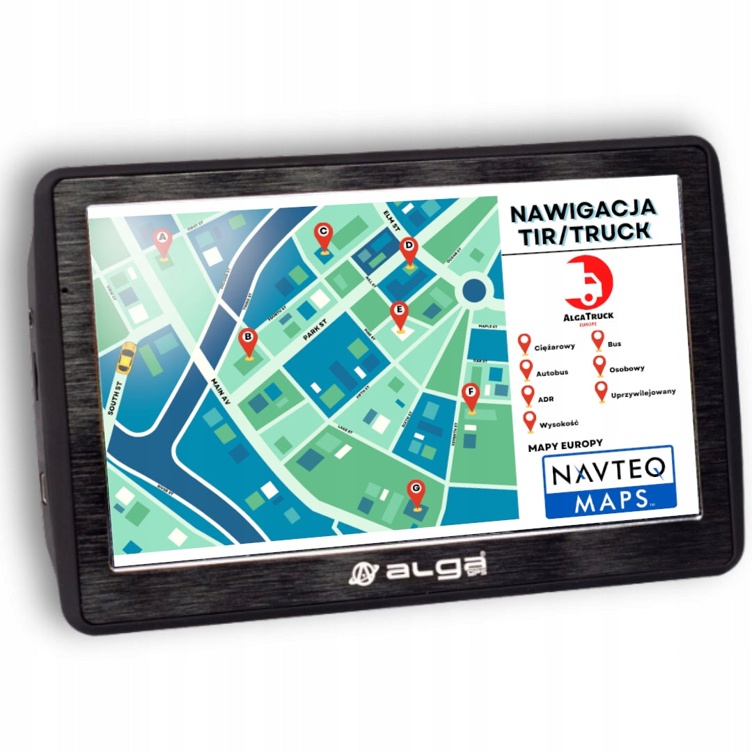 GPS navigation Alga SEVEN PRO 7' - Programme for truck TIR/ADR 2026